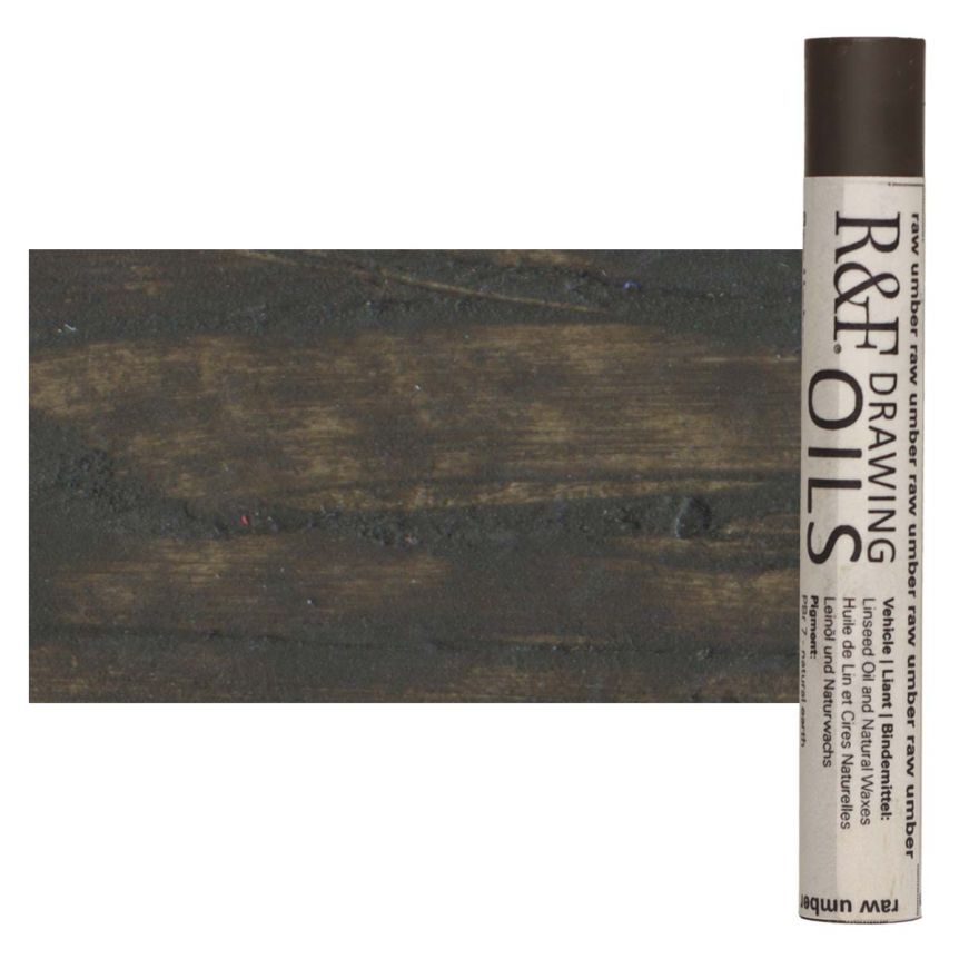 R&F Drawing Oil Stick - Raw Umber, 12 ml