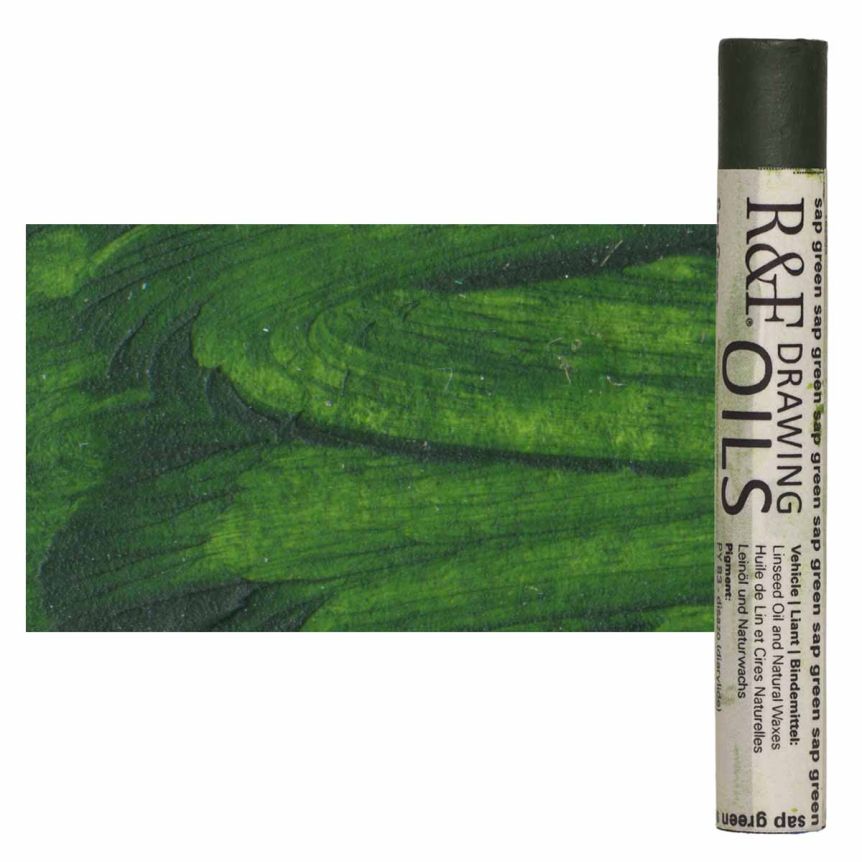 R&F Drawing Oil Stick - Sap Green, 12 ml