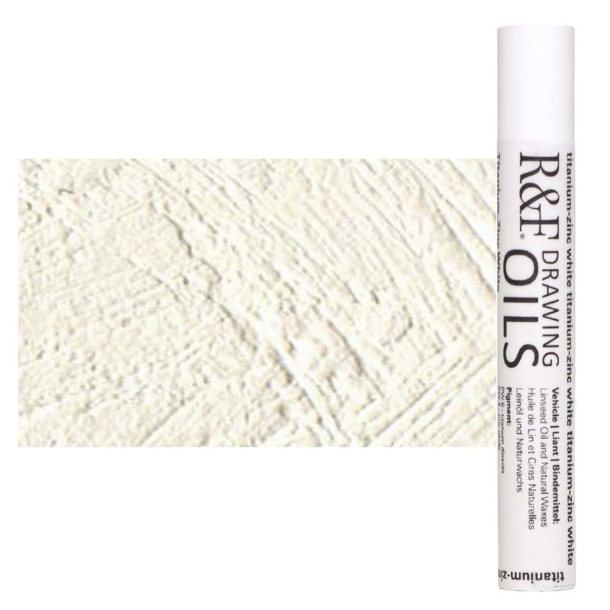 R&F Drawing Oil Stick - Titanium Zinc White, 12 ml