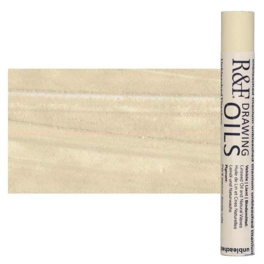 R&F Drawing Oil Stick - Unbleached Titanium, 12 ml