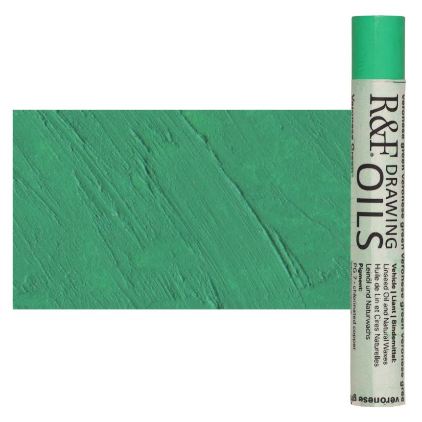 R&F Drawing Oil Stick - Veronese Green, 12 ml