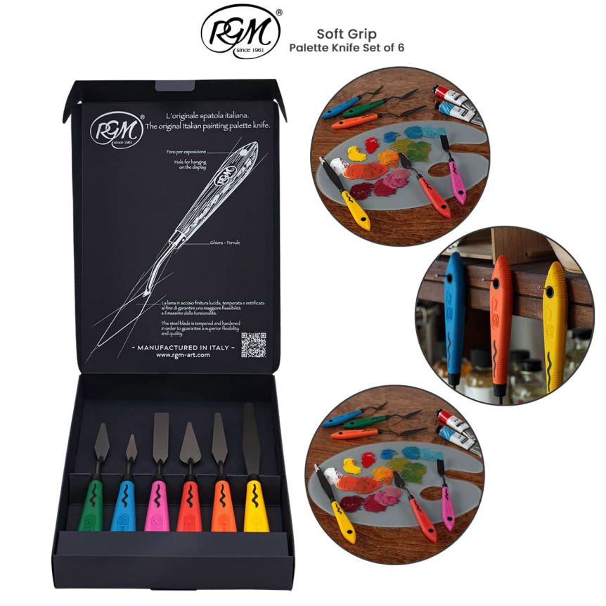 RGM Soft Grip Artist Palette Knives