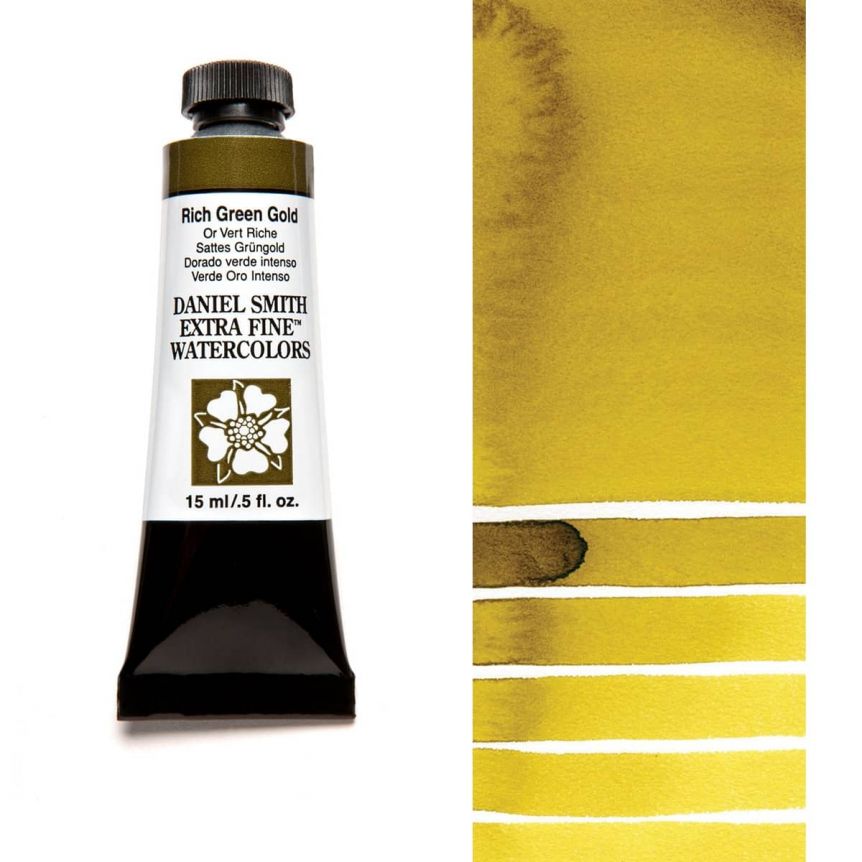 Daniel Smith Extra Fine Watercolor - Rich Green Gold, 15 ml Tube