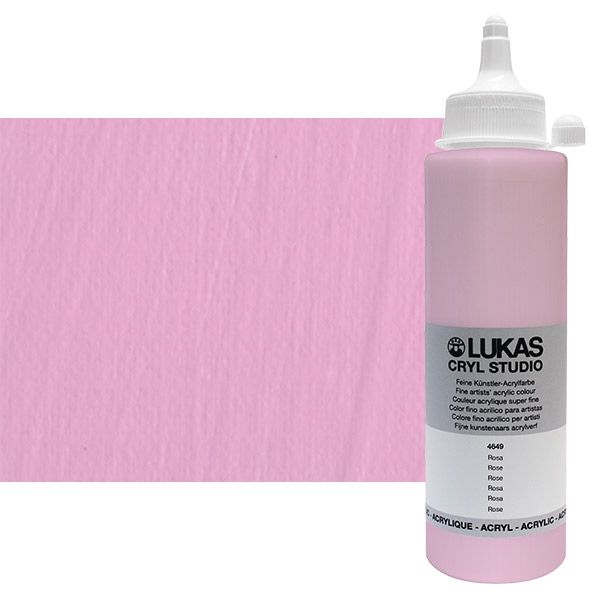 Cryl Studio Acrylic Paint - Rose, 250ml Bottle