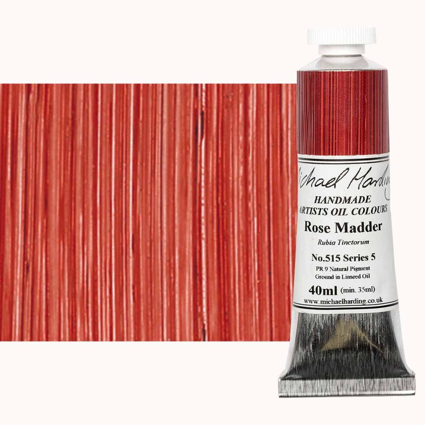 Michael Harding Oil Color- Rose Madder, 40ml Tube