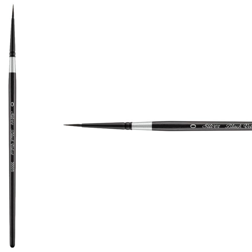 Silver Brush Black Velvet® Watercolor Brush Series 3000S Round #0