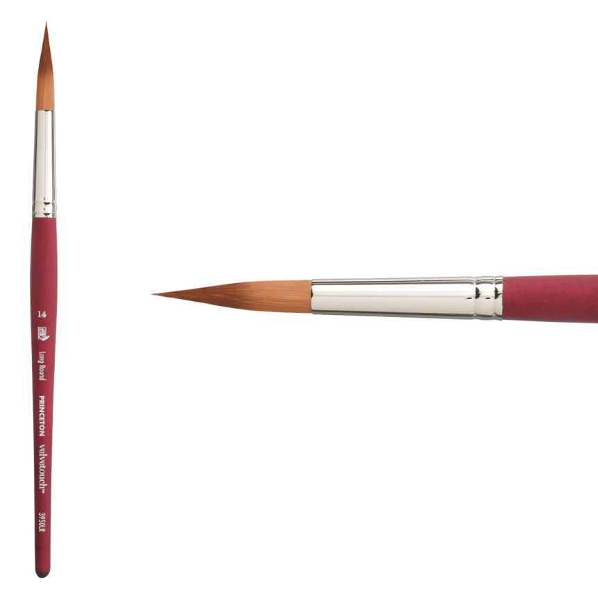 Princeton Velvetouch, Series 3950, Paint Brush Ideal for Multi-media  Projects Acrylic,Oil and Watercolor. Round, Fan, Liner, Mop
