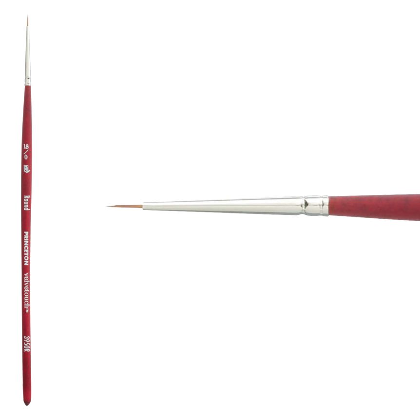 Princeton Velvetouch™ Series 3950 Synthetic Blend Brush #18/0 Round