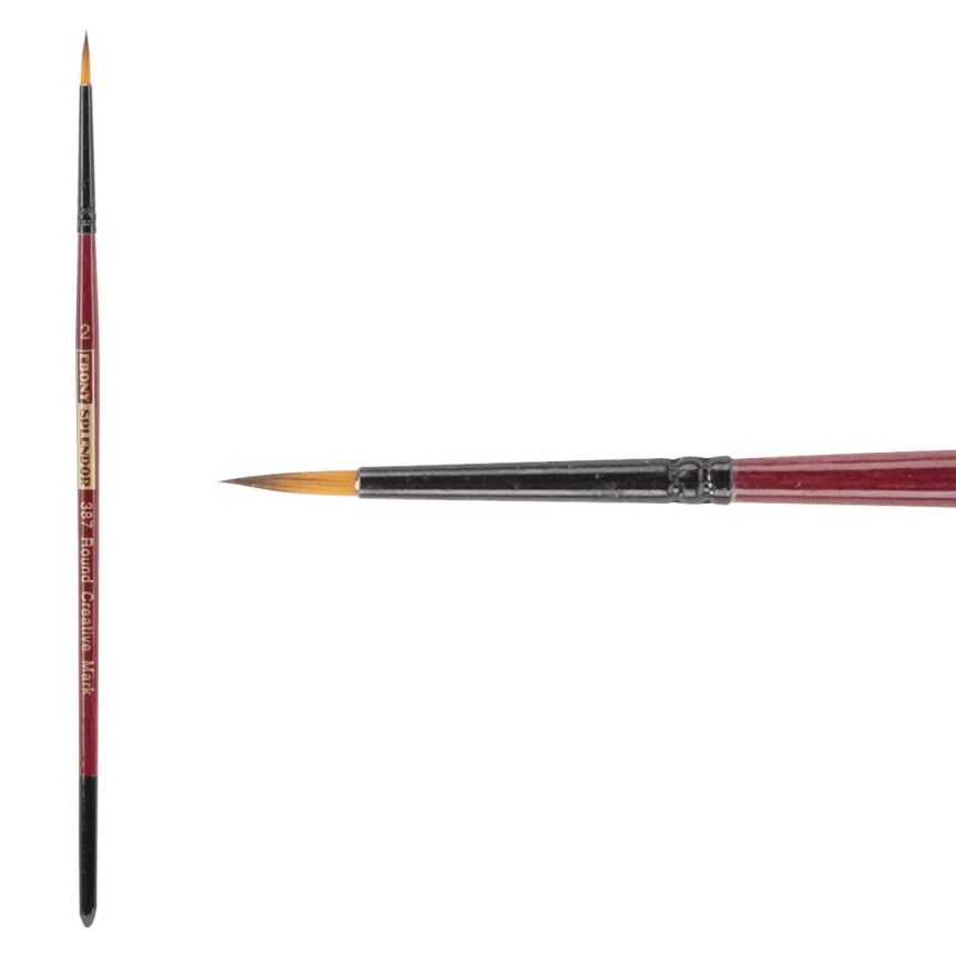 Creative Mark Ebony Splendor Brush Short Handle Round #2