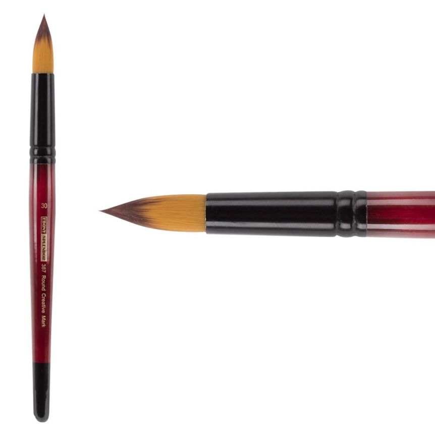 Creative Mark Ebony Splendor Brush Short Handle Round #30