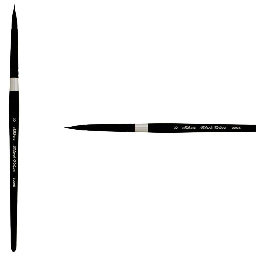 Silver Brush Black Velvet® Watercolor Brush Series 3000S Round #8