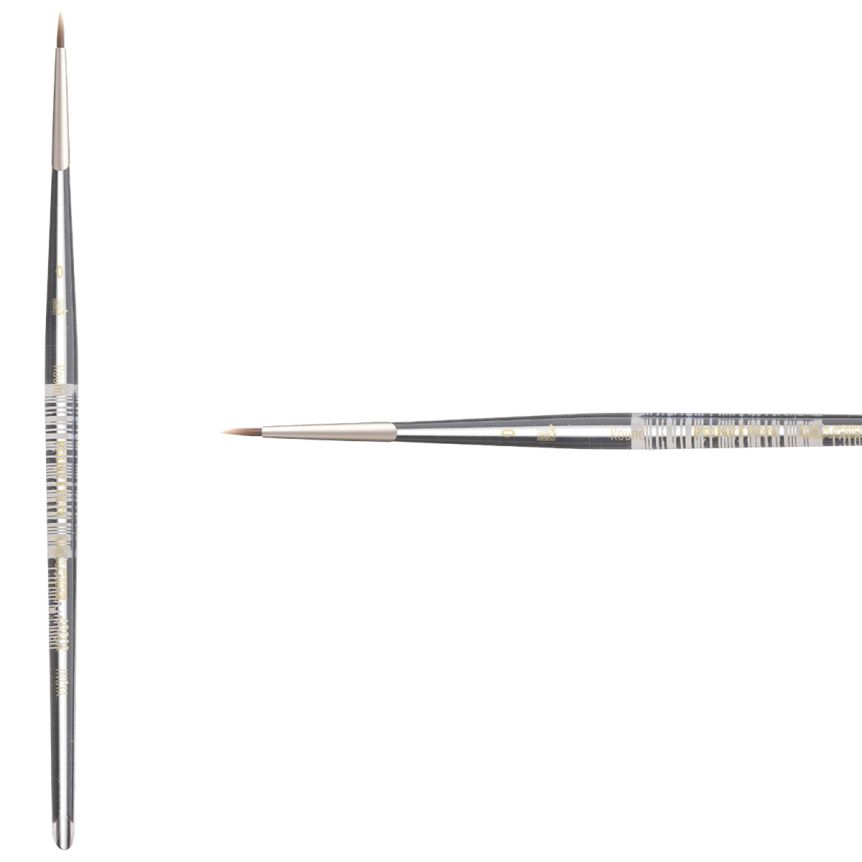 Princeton Glacier Series 4950 Synthetic Brush - Round, Short Handle, Size 0