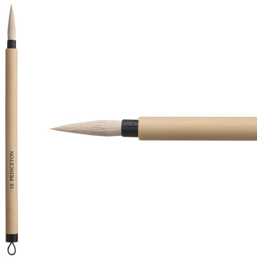 Princeton Bamboo Series 2150 Natural Brush - Round, Short Handle, Size 10