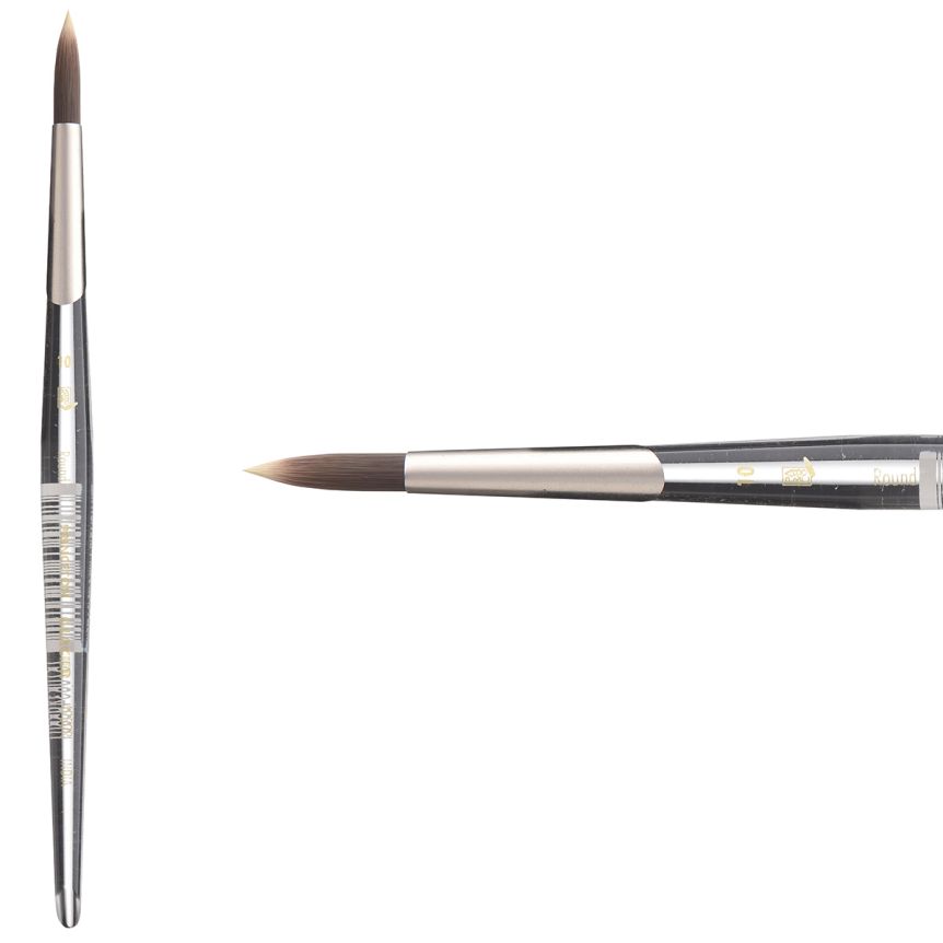 Princeton Glacier Series 4950 Synthetic Brush - Round, Short Handle, Size 10