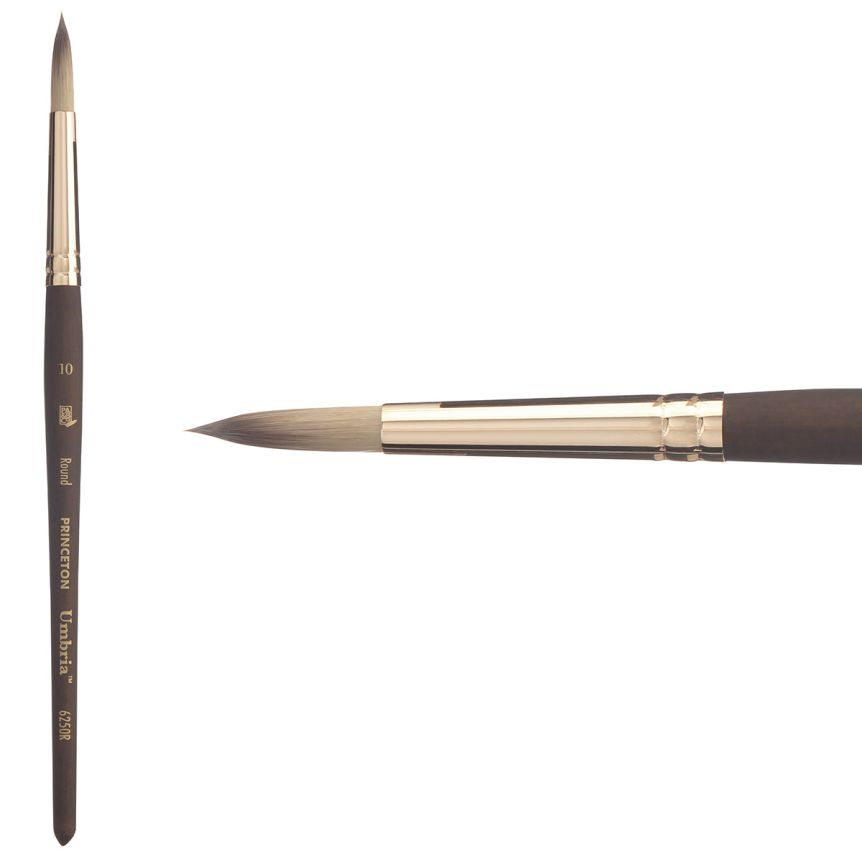 Princeton Umbria Series 6250 Synthetic Brush - Round, Short Handle, Size 10