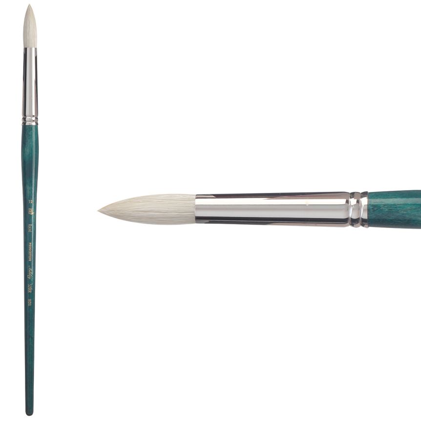 Princeton Ashley Series 5200 Natural Bristle Brush - Round, Long Handle, Size 12
