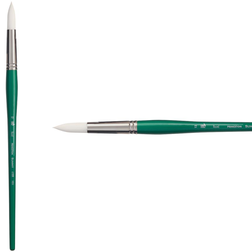 Princeton Summit Series 6100 Synthetic Brush - Round, Long Handle, Size 12