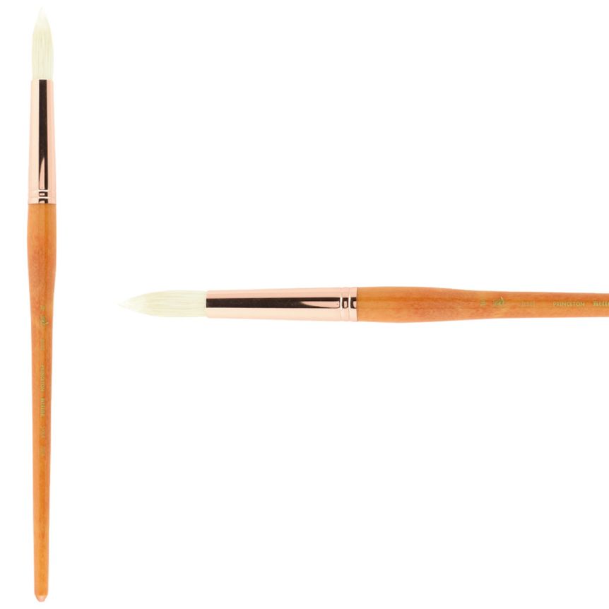 Princeton Refine Series 5400 Natural Bristle Brush - Round, Long Handle, Size 16