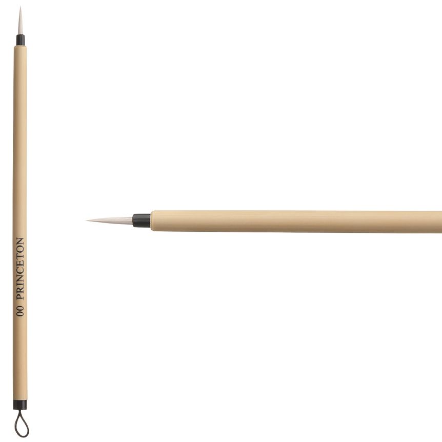Princeton Bamboo Series 2150 Natural Brush - Round, Short Handle, Size 2/0