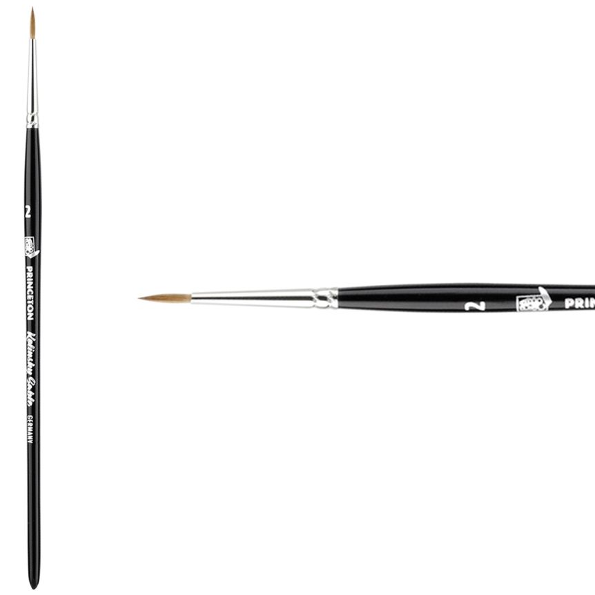 Princeton Kolinsky Sable Series 7050 Brush - Round, Short Handle, Size 2