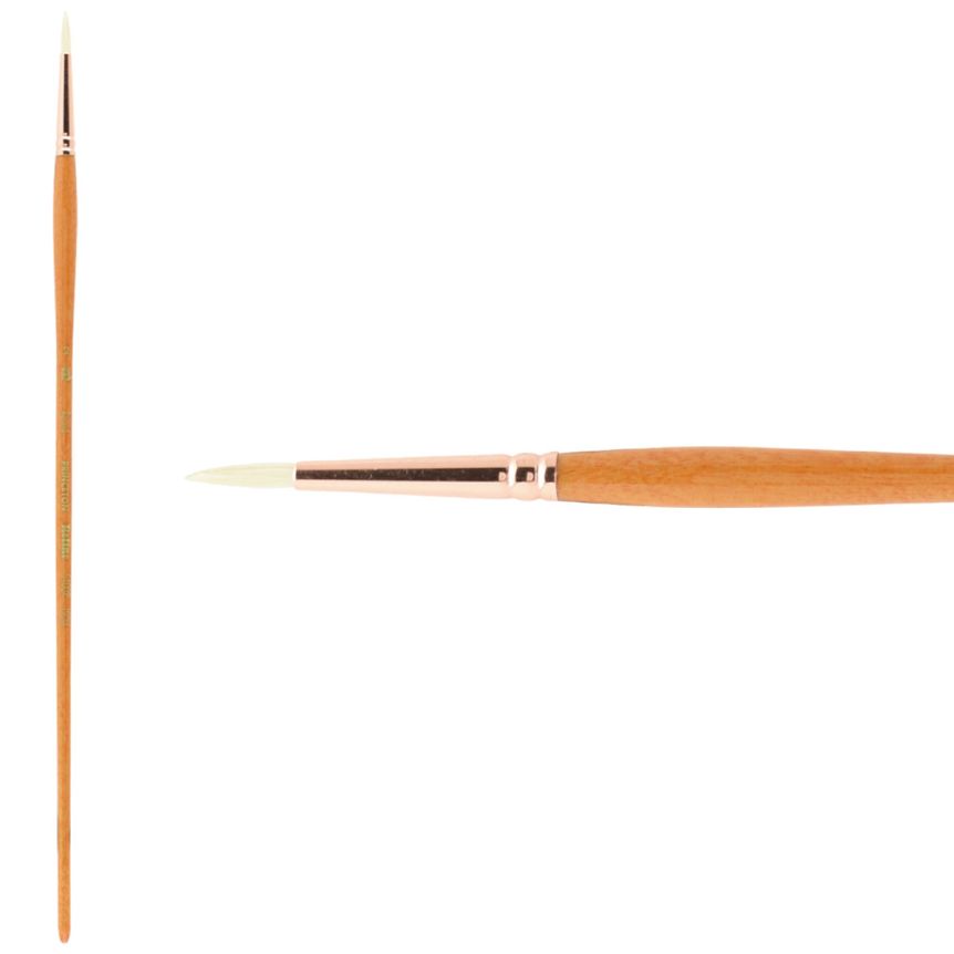 Princeton Refine Series 5400 Natural Bristle Brush - Round, Long Handle, Size 2