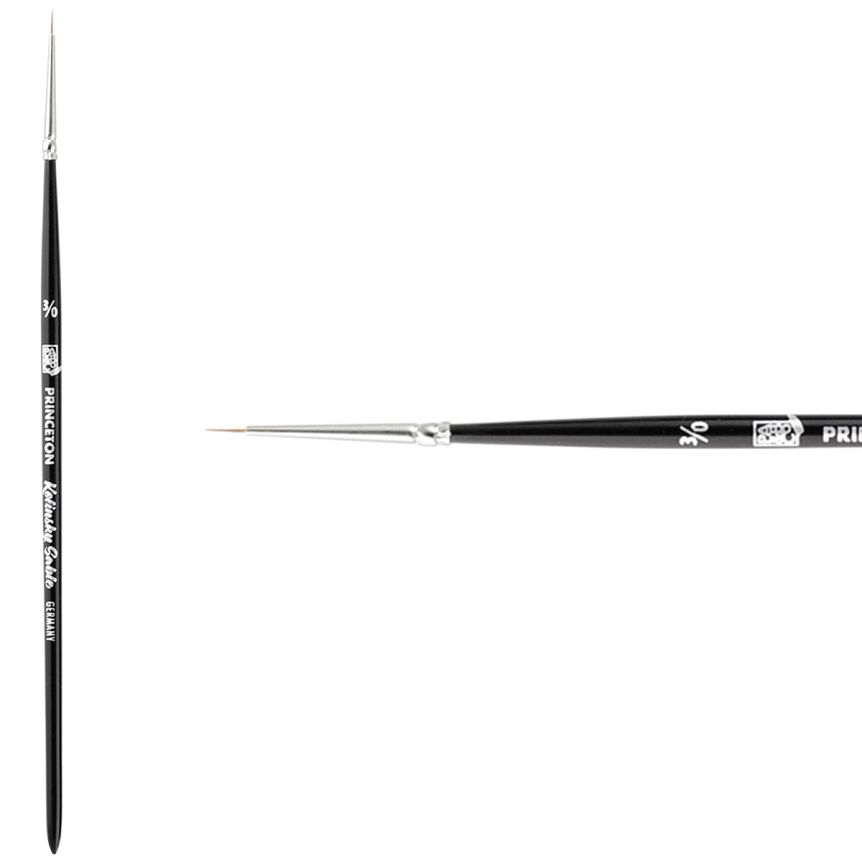 Princeton Kolinsky Sable Series 7050 Brush - Round, Short Handle, Size 3x0