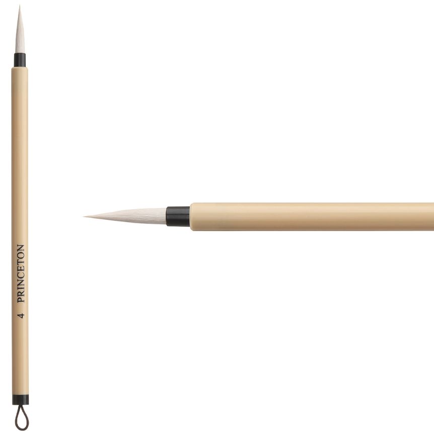Princeton Bamboo Series 2150 Natural Brush - Round, Short Handle, Size 4