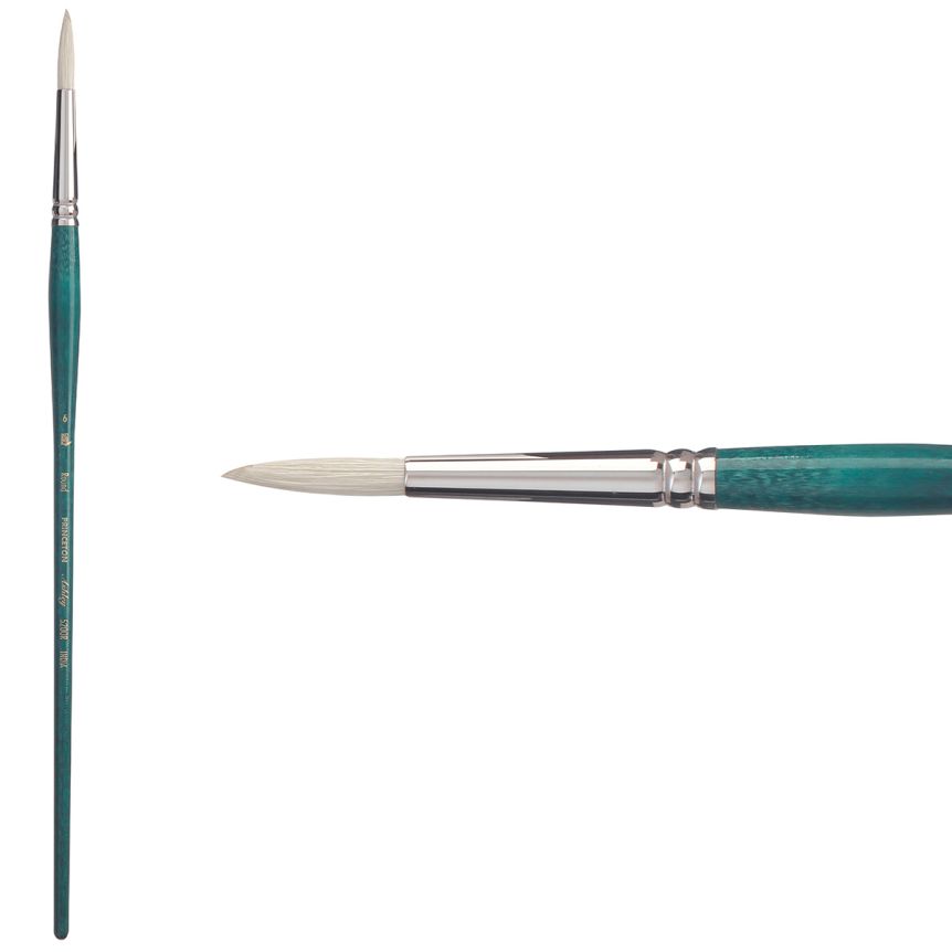 Princeton Ashley Series 5200 Natural Bristle Brush - Round, Long Handle, Size 6