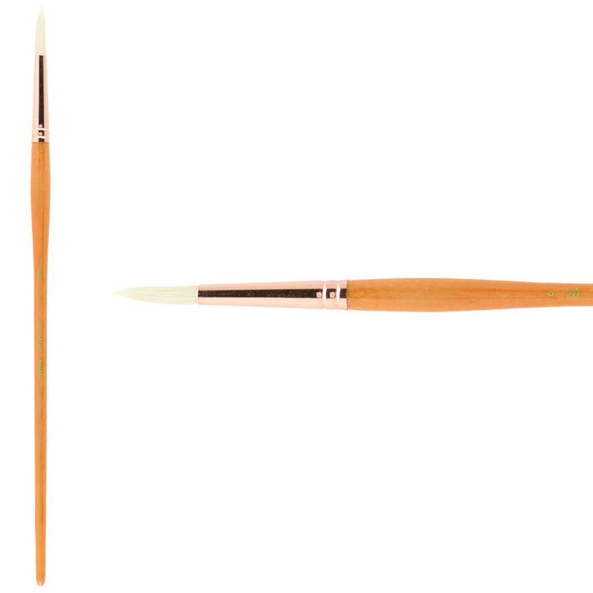 Princeton Refine Series 5400 Natural Bristle Brush - Round, Long Handle, Size 8