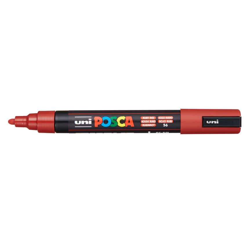 Posca Acrylic Paint Marker - Medium Tip, Ruby Red (1.8-2.5mm)
