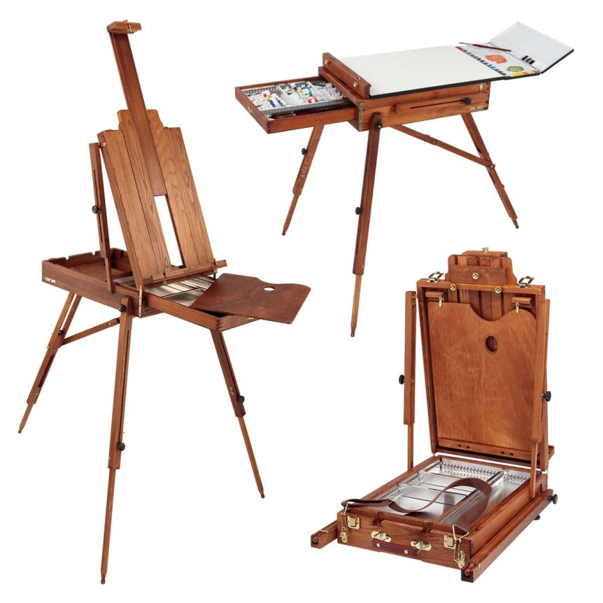 Safari 2 Deluxe French Easel, Walnut Stain