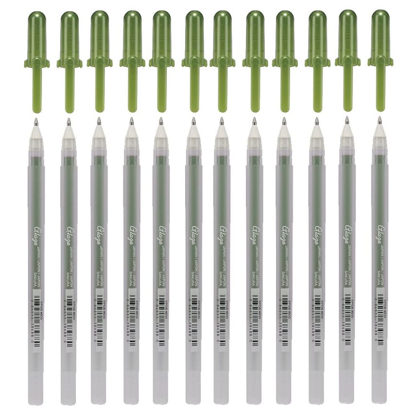 Sakura Gelly Roll 3-D Glaze Pen, Hunter Green - Box of 12