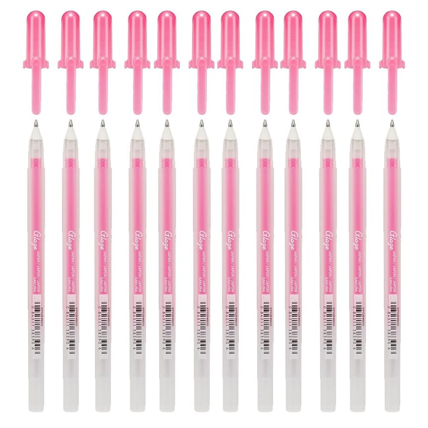 Sakura Gelly Roll 3-D Glaze Pen, Pink - Box of 12