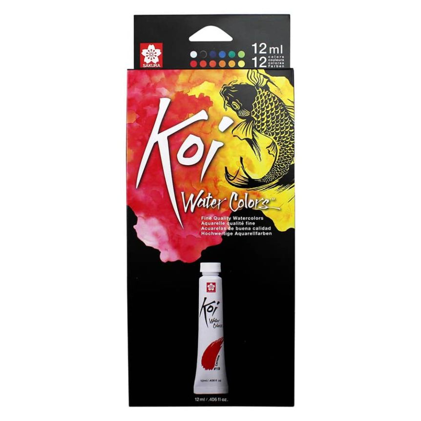 Sakura Koi Watercolor Set Of 12, 12ml Tubes Jerry's Artarama