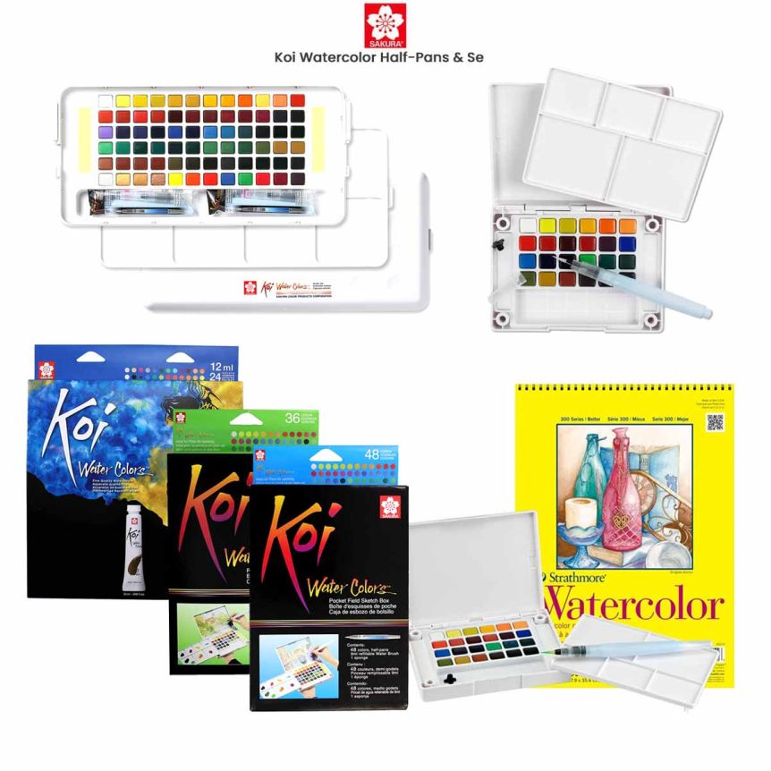 Sakura Koi Watercolor Half-Pans & Sets