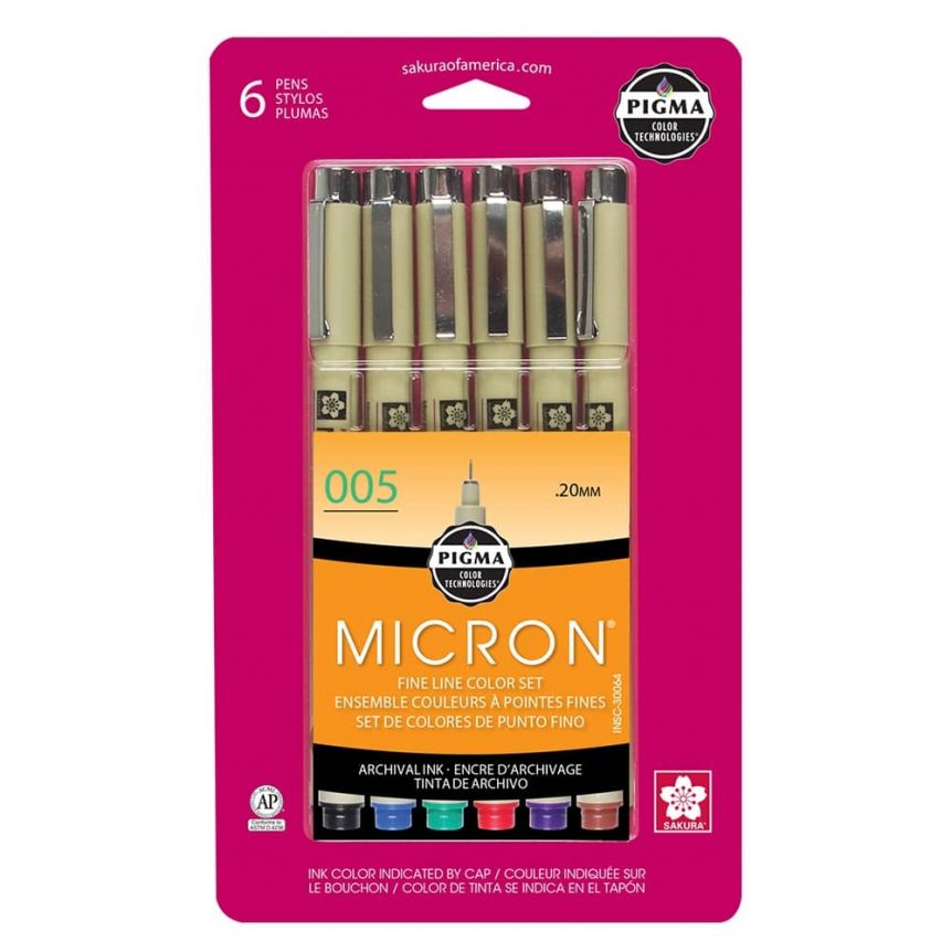 Sakura Micron 10pc Gray Pen Set Assorted Nibs