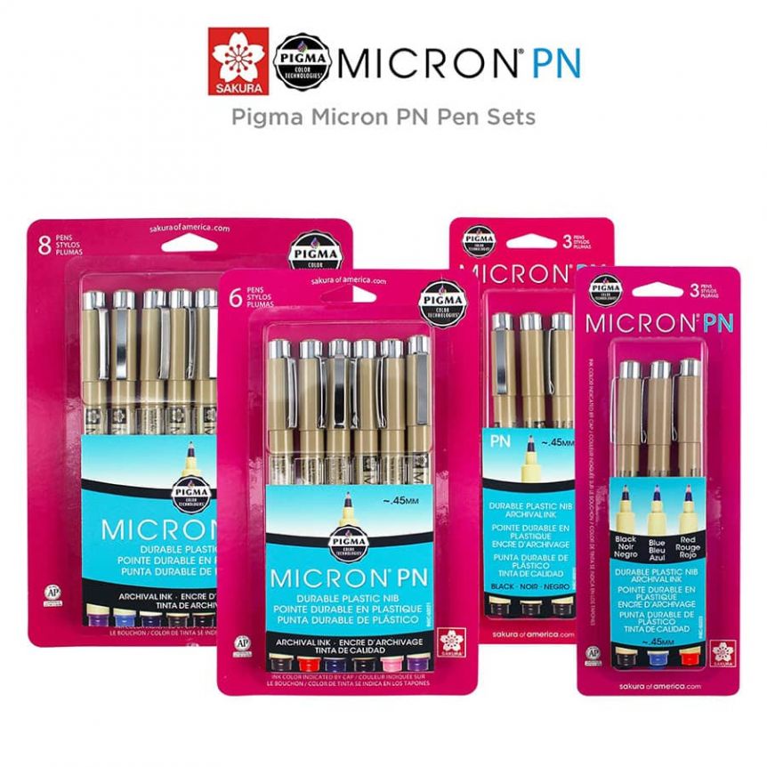Micron PN pens have a durable plastic nib