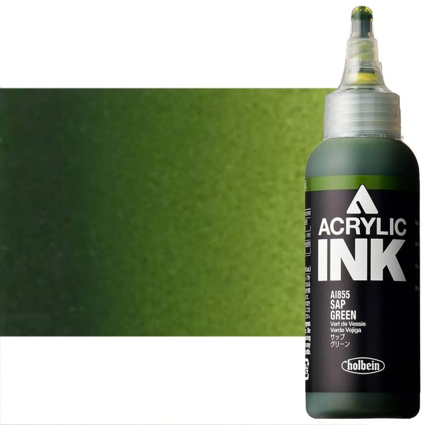 Holbein Acrylic Ink - Sap Green, 100ml