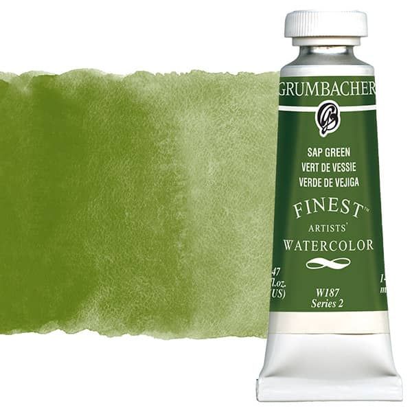 Grumbacher Finest Artists' Watercolor 14 ml Tube - Sap Green