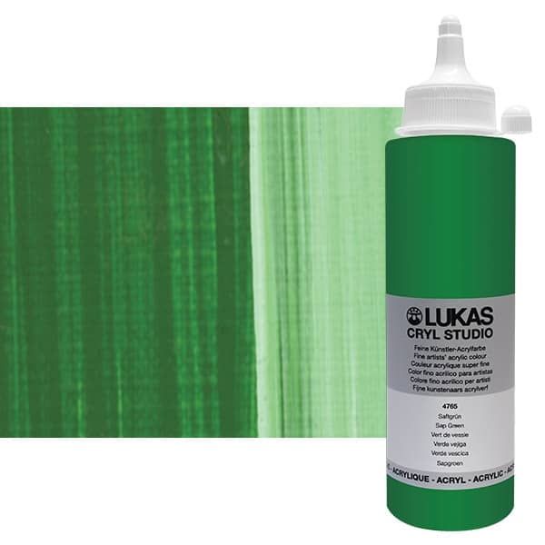 Cryl Studio Acrylic Paint - Sap Green, 250ml Bottle