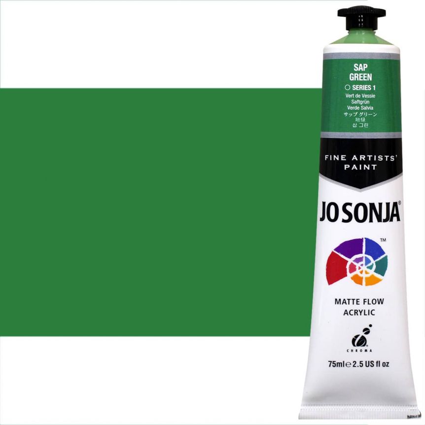 Jo Sonja Matte Acrylic - Sap Green, 75ml Tube