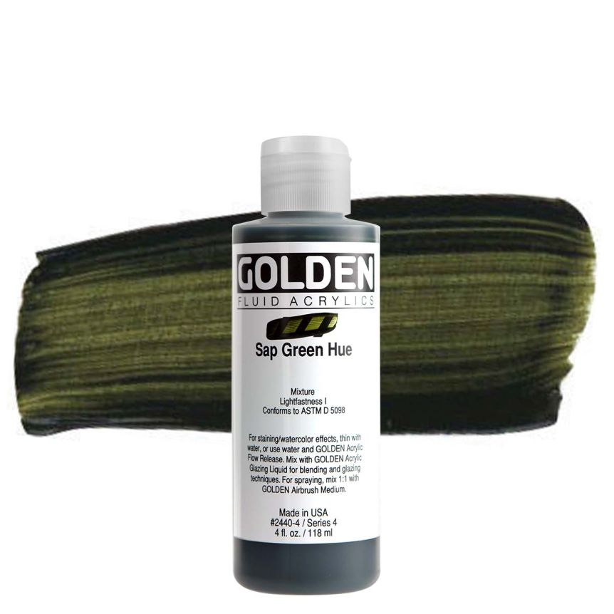 GOLDEN Fluid Acrylics Sap Green Hue, 4oz