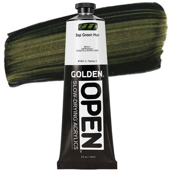 GOLDEN Open Acrylic Paints Sap Green Hue 5 oz