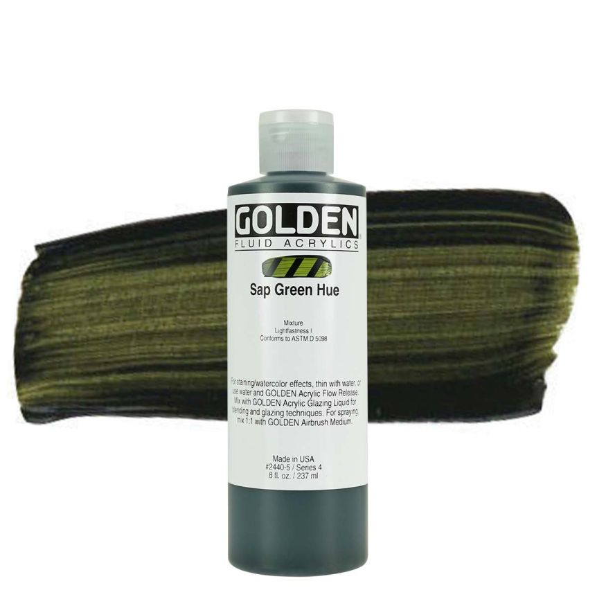 GOLDEN Fluid Acrylics Sap Green Hue, 8oz
