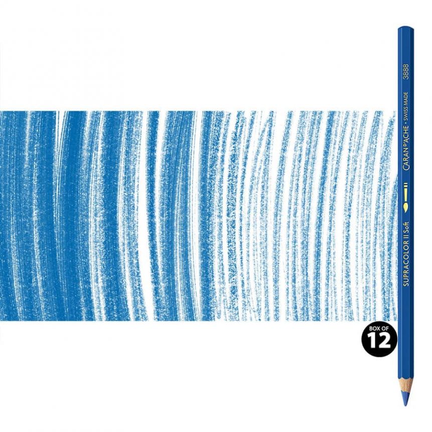 Supracolor II Watercolor Pencils Box of 12 No. 150 - Sapphire Blue