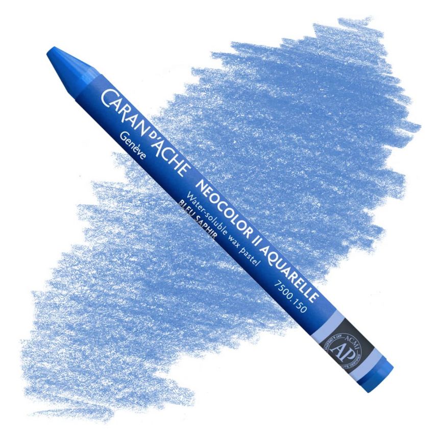 Caran d'Ache Neocolor II Water-Soluble Wax Pastels - Sapphire Blue, No. 150