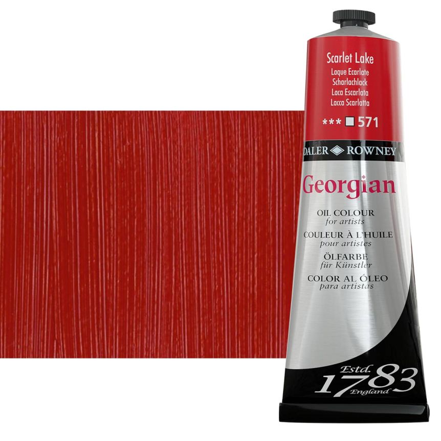 Daler-Rowney Georgian Oil Color 225ml Tube - Scarlet Lake