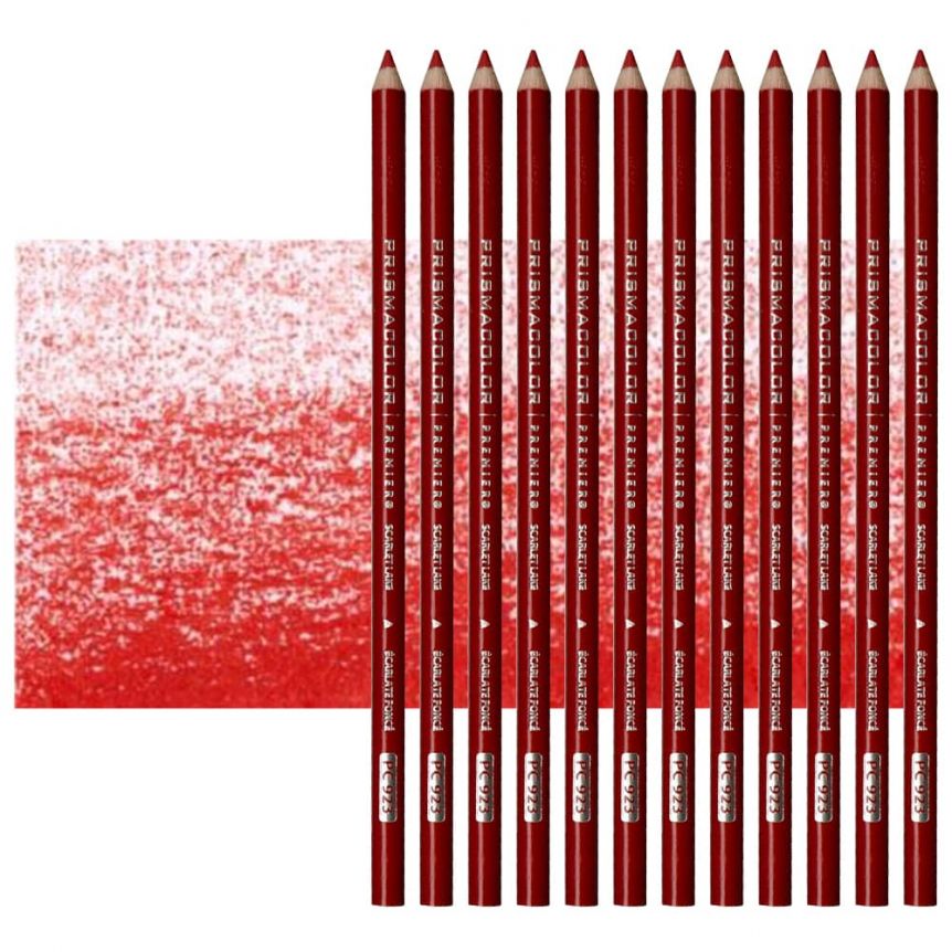 Prismacolor Premier Colored Pencils Set of 12 PC923 - Scarlet Lake	