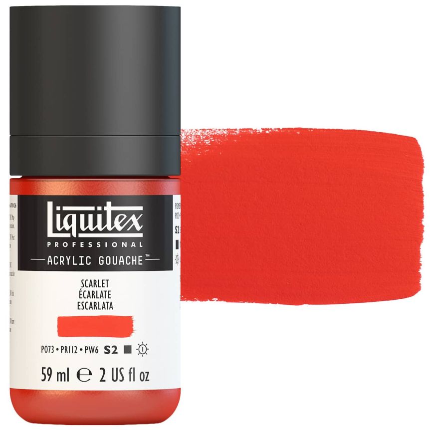 Liquitex Professional Acrylic Gouache - Scarlet, 2oz Bottle