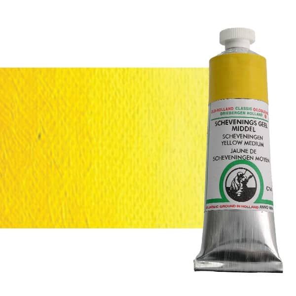 Old Holland Classic Oil Color - Scheveningen Yellow Medium, 40ml Tube